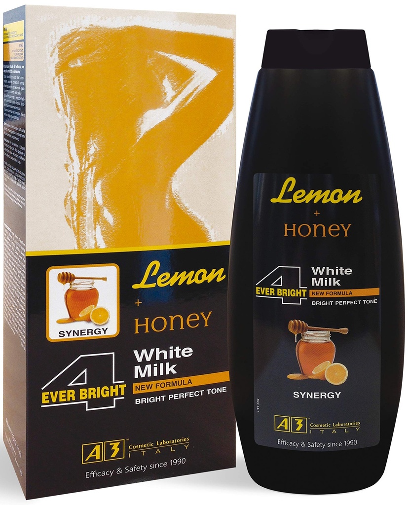 [22101] A3 Body Milk Lemon+Honey 4ever Bright White Milk 400 ml