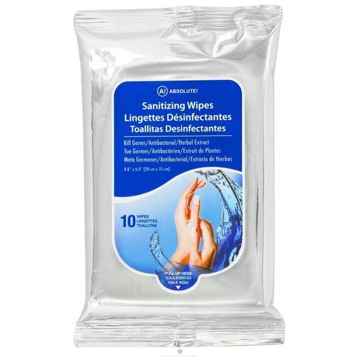 [10131] Absolute Hand Sanitizing 10 Wipes Adult 