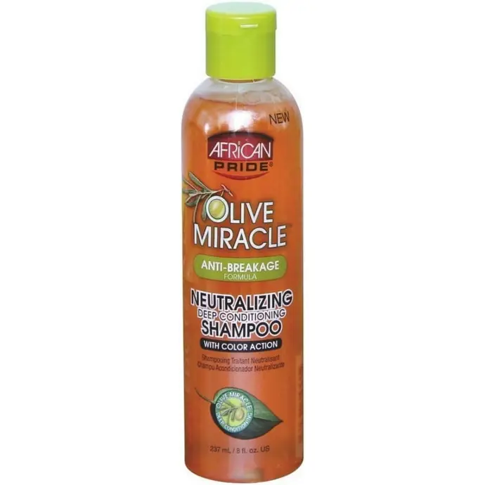 [11182] African Pride Olive Miracle Anti Breakage Neutralizing Deep Conditioning Shampoo 8oz