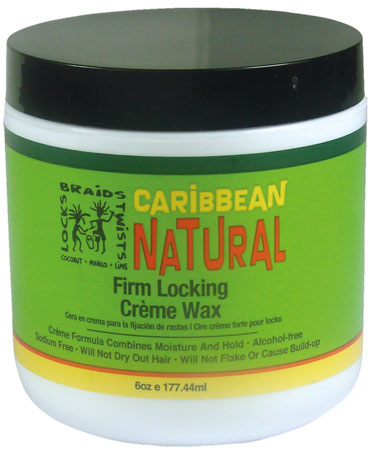 Caribbean Natural Firm Locking Creme Wax Jar 6 oz