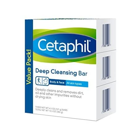 Cetaphil 3pk Bar Soap Deep Cleansing 3oz