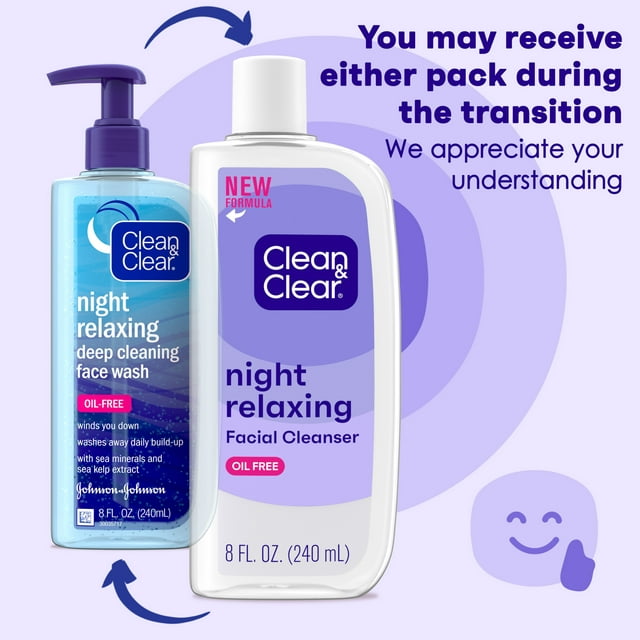 Clean & Clear Deep Cleaning Face Wash Night Relaxing 8oz