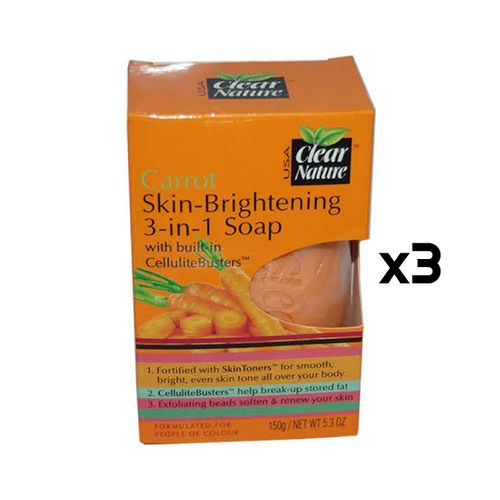 Clear Nature Clear Nature Soap carrot skin brightening 3 in 1 Soap 150g