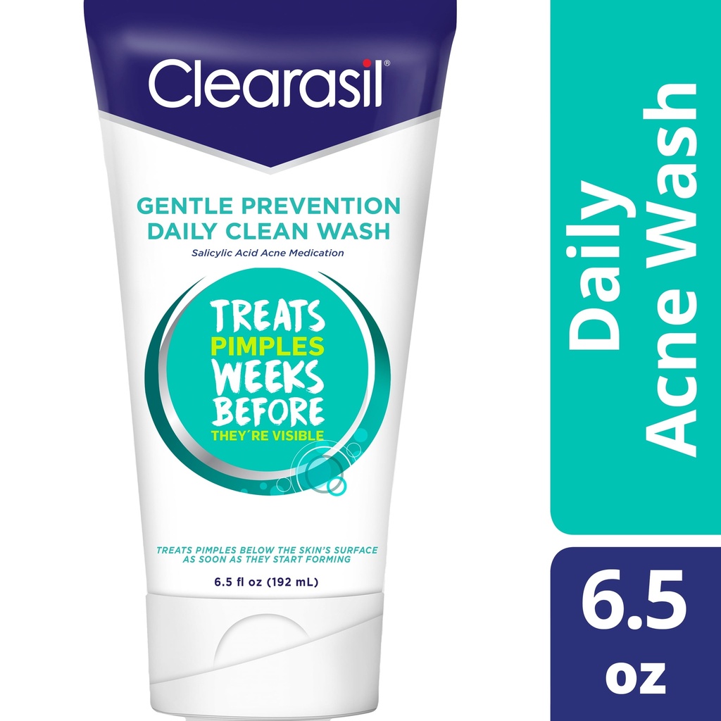 Clearasil Acne Medication Daily Wash Daily Clean Wash- Treats Pimples weeks Before 6.5oz