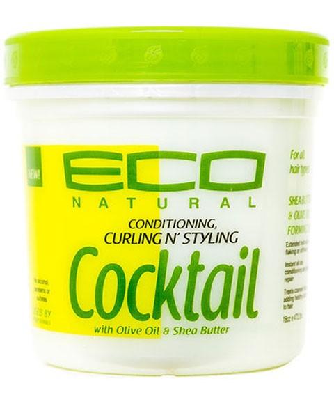 [19281] Eco Cocktail Curling N Styling Olive Oil & Shea Butter jar 8 oz