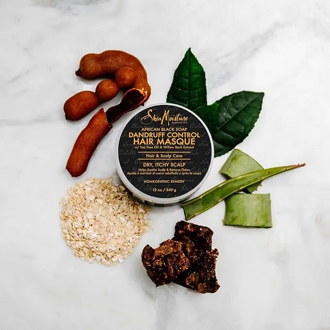 [15939] Shea Moisture African Black Soap Dandruff Condition Masque 340g