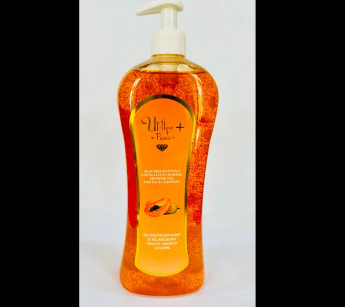 Unique+Paris Shower Gel Skin Brightening Exfoliating Herbal Shower Gel For Face & Body 1000ml