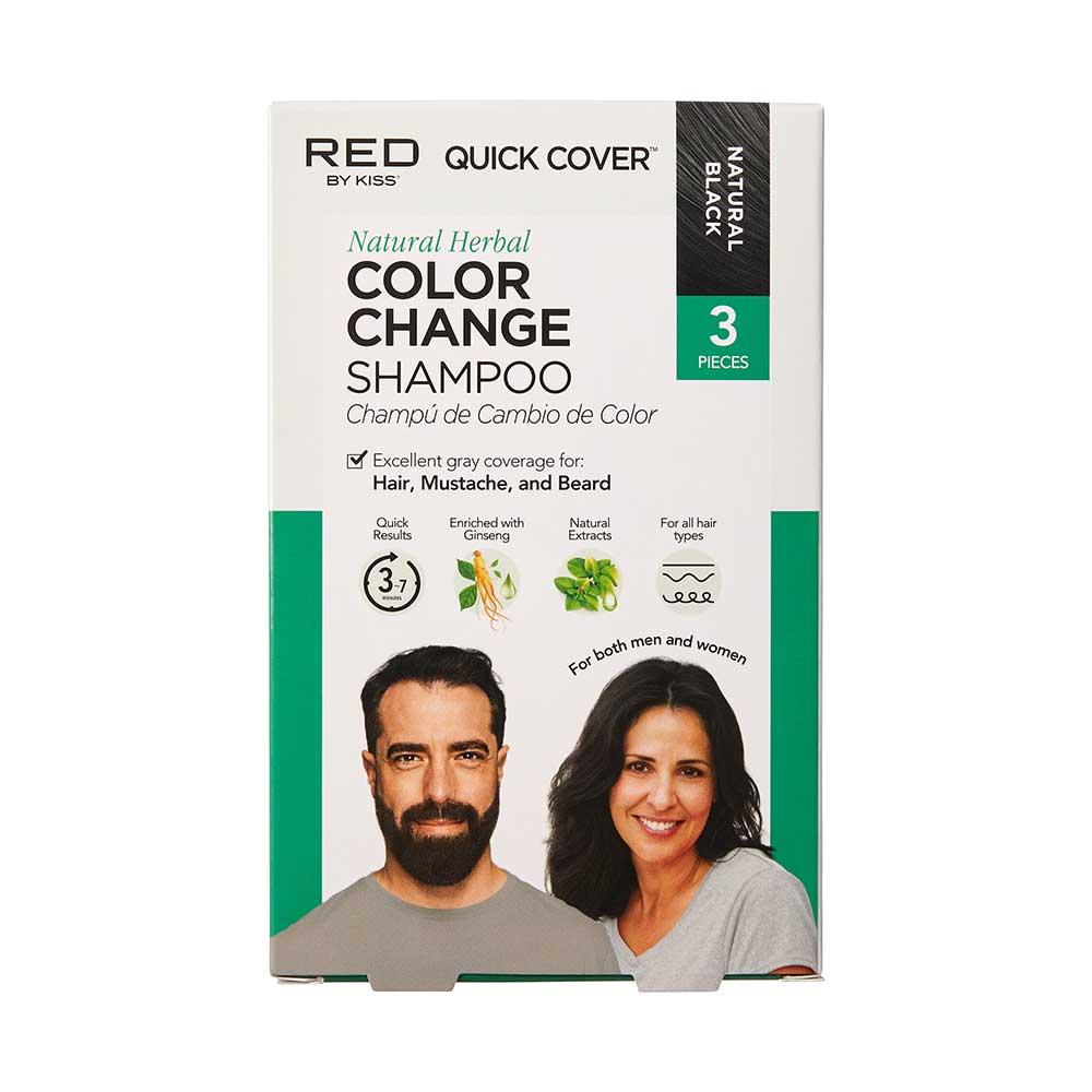 [25055] Red By Kiss Color Change Shampoo Natural Black Rinse 3pcs CCS01